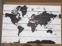 Weltkarte aus Holz, schwarz-weiß, internat. Bayern - Wernberg-Köblitz Vorschau