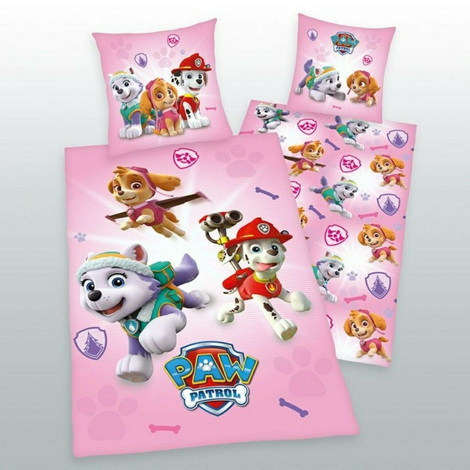 Herding Bettwäsche Set Paw Patrol rosa 80 x 80 und 135 x 200 cm in Emmerich am Rhein