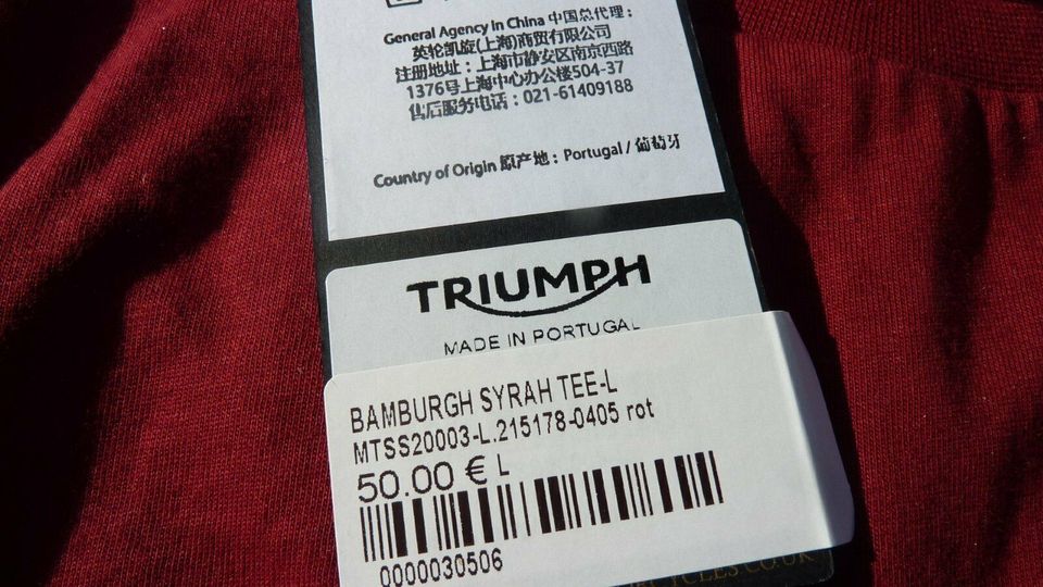 Triumpf  Motorrad  T-Shirt  Gr.L in Rot   ( Neu ) in Prittriching