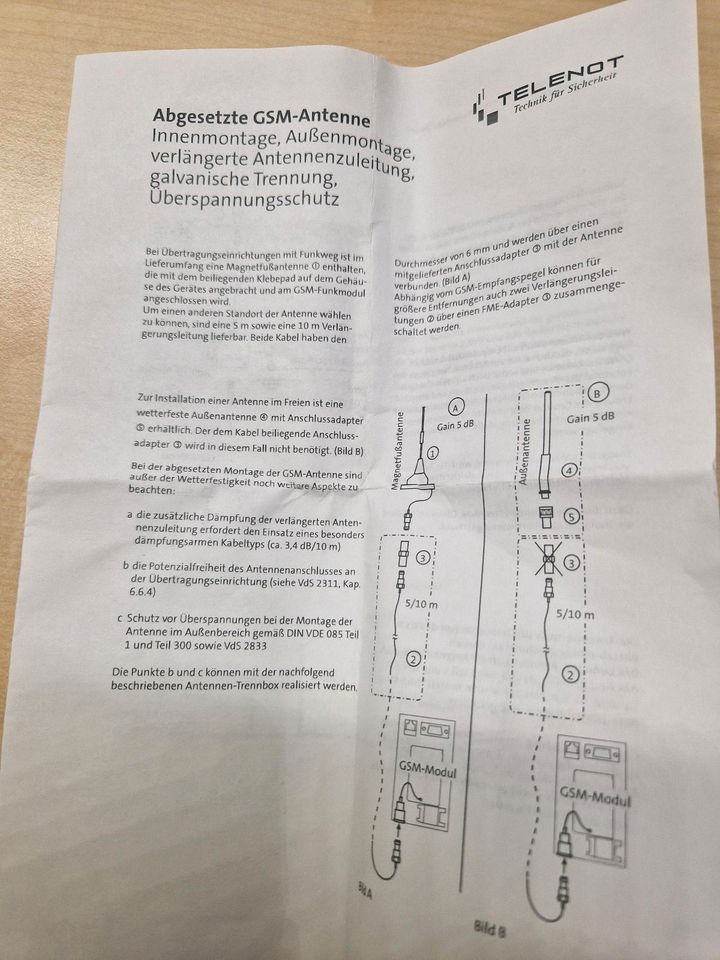 Telenot Antennen-Trennbox mit integriertem. ÜSS in Heidelberg