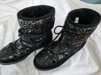 Damen-Lammfell-Boots | schwarz | Größe 38 Saarland - Nalbach Vorschau