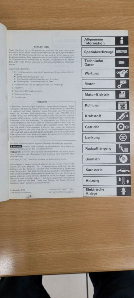 Verk. gebrauchte orig. Werkstatt Handbücher Honda Prelude, Teil 2 in Kitzingen