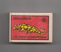 Streichholzschachtel DDR Feuersalamander VEB Riesa Zündwaren Sachsen-Anhalt - Bad Kösen Vorschau
