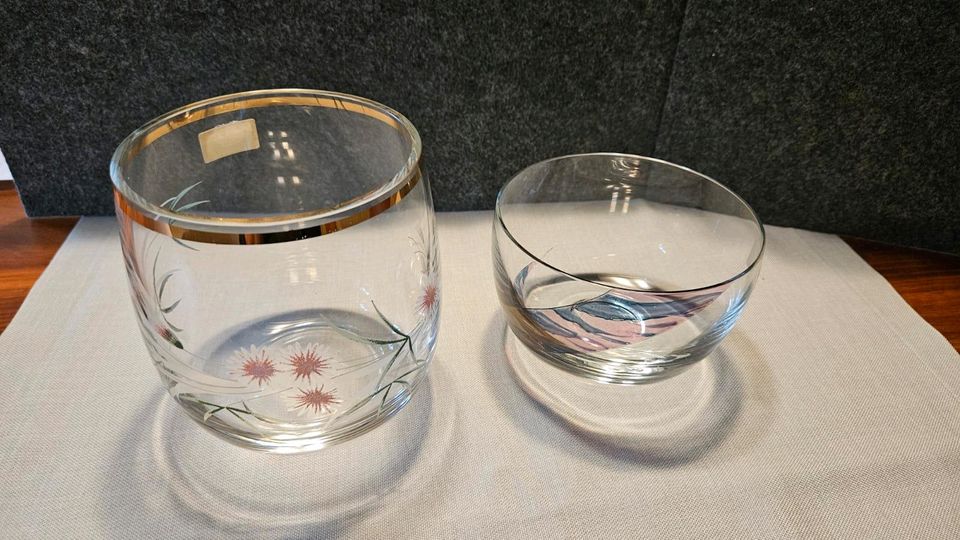 Glasschale, Gebäckschale, Vase, handbemalt, Bodenmais in Scheibenhardt