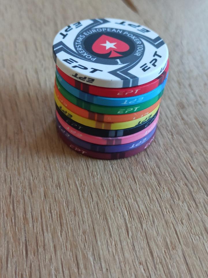 10x Profi Keramik Poker Chips - PokerStars - European Poker Tour in Neresheim