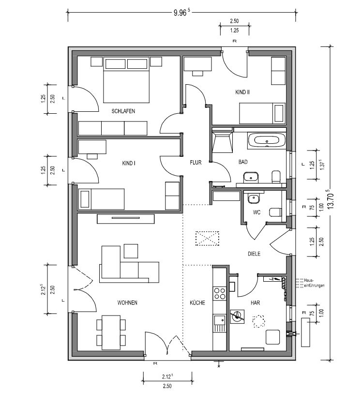 Aktionsbungalow mit 112 m² und voll erschlossenes 592m² Baugrundstück, ohne Maklergebühren – Heinz von Heiden Massivhäuser in Müllrose