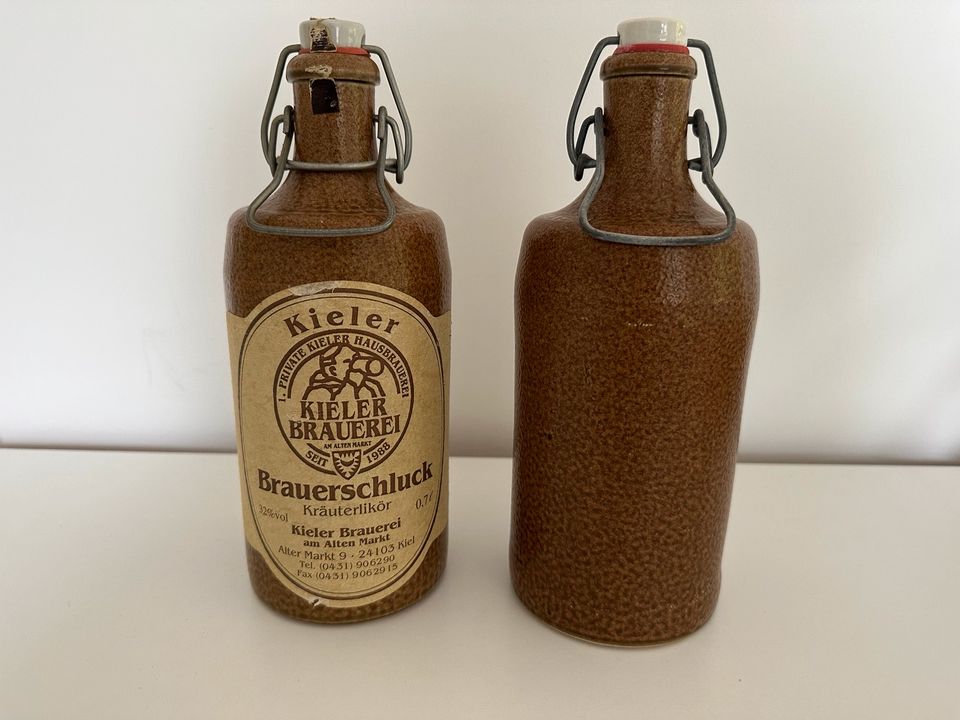 2 Bügelverschluss Flasche Ton / Steingut 22 cm hoch leer Likör in Berlin