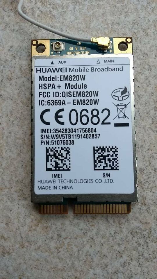 Huawei  HSPA / UMTS / EDGE Mini-PCIe Modem + GPS (Huawei EM820W) in Veldenz