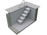 Pooltreppe Universaltreppe Typ ELEGANZ 60 U Kurz Wandbefestigung Bayern - Alzenau Vorschau