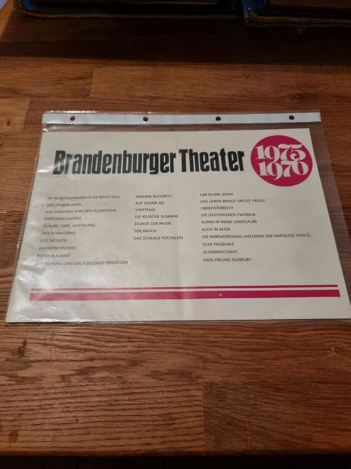 Brandenburger Theater Spielplan 1975 / 76 in Stechow-Ferchesar