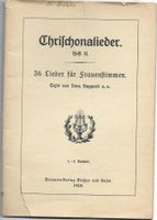 Chrischonalieder Heft II von 1928 Hessen - Lorch Vorschau