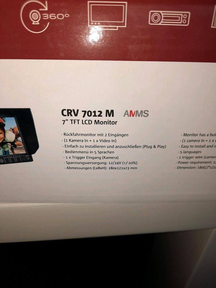 Monitor für Rückfahrkamera Axion CRV 7012 M in Dummerstorf
