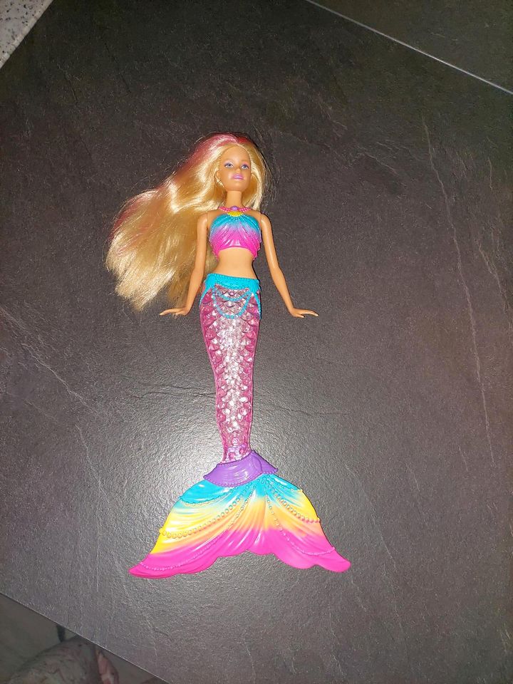 Barbie Meerjungfrau  mit Lichtfunktion wie neu ! in Wilnsdorf