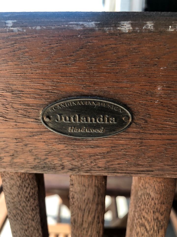 Gartenmöbel Set aus Teakholz von Jutlandia Vier Stühle in Hamburg