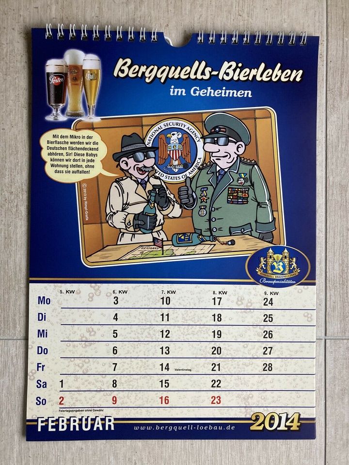 Bier/Kalender/Löbauer Bergquell/2014 in Groß Luckow