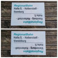 Zuglaufschilder Deutsche Bahn AG, Region Halberstadt, Magdeburg Niedersachsen - Hildesheim Vorschau
