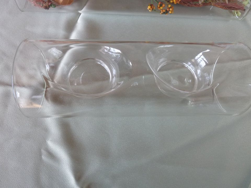 Liegevasen Tischvasen Vasen Teelichter Deko 2-er Set in Kleve