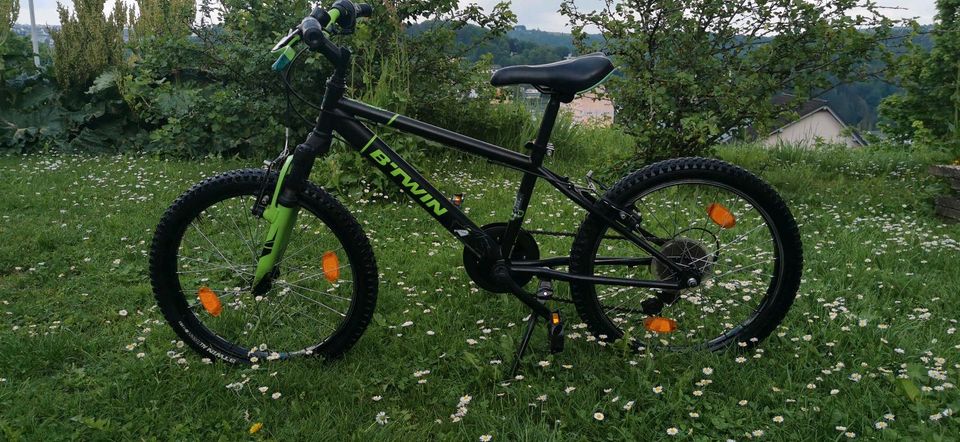 B'TWIN,20 Zoll Mountainbike,Fahrrad, 6 Gang,schwarz/grün - gebrau in Idar-Oberstein