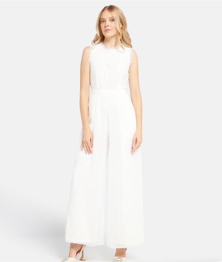 APART Overall/Jumpsuit für Hochzeit, geblümtes Design, weiß, 40 in Pinneberg