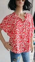Sommer-Bluse /Shirt,mit Flügelärmel,Gr.38, rot-weiß geblümt Bayern - Hemau Vorschau