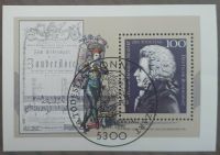 Briefmarke Mozart 200. Todestag, Zauberflöte, Ersttagsstempel Bayern - Sachsen bei Ansbach Vorschau
