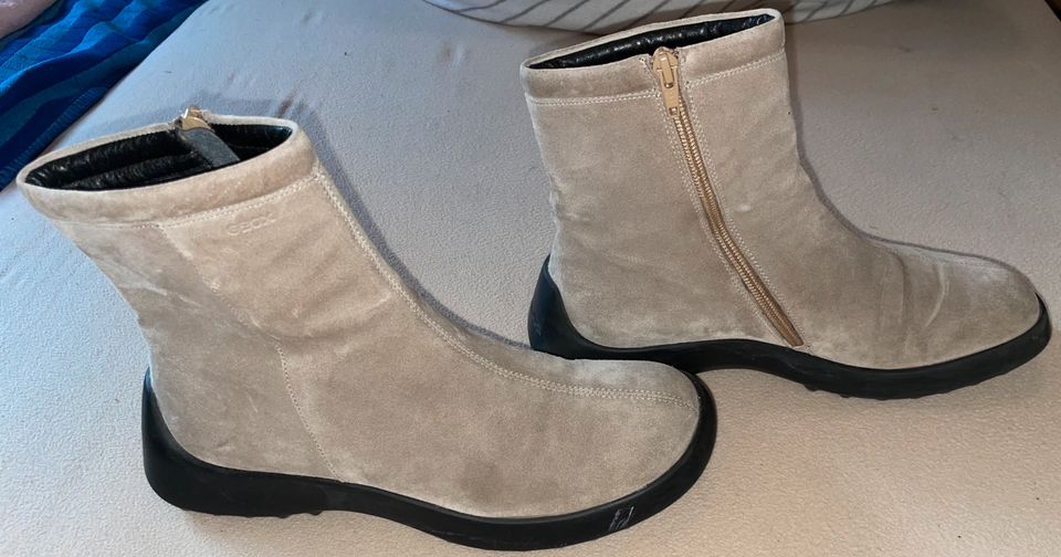 Geox beige Damen Stiefeletten Gr. 39 Echt Leder in Harsewinkel