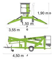 Nifty 120 Hubsteiger Arbeitsbühne Fahrkorb mieten Duisburg - Homberg/Ruhrort/Baerl Vorschau