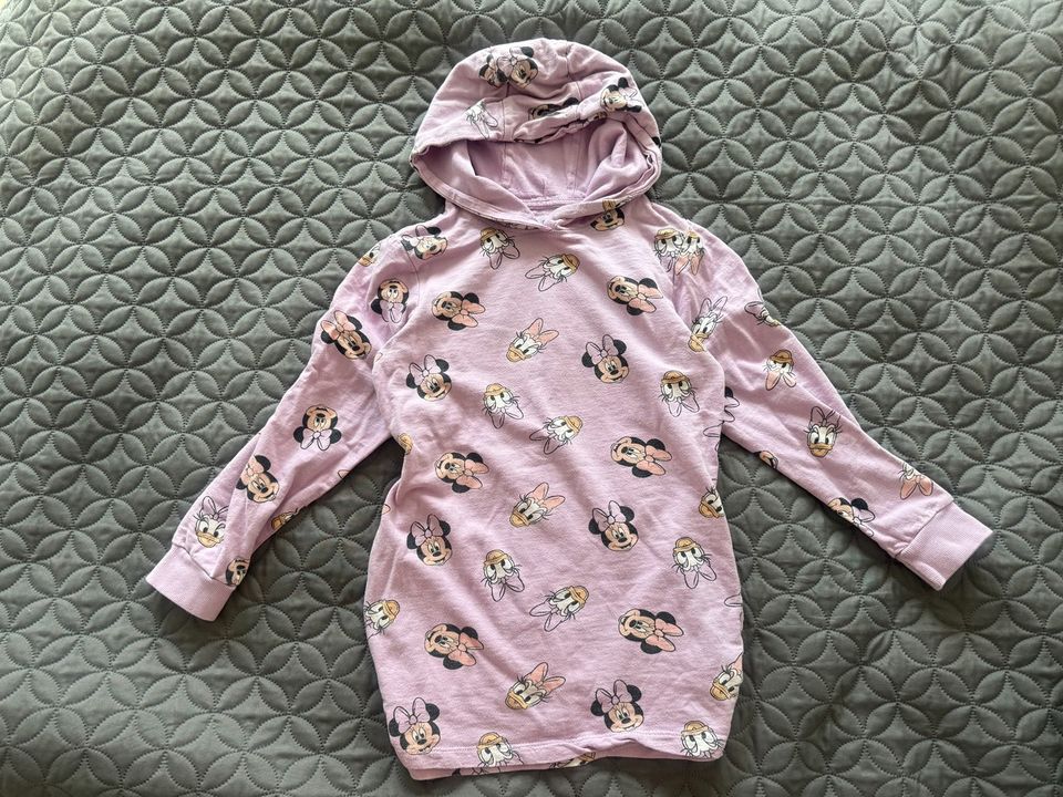 Hoodie Kleid Disney Minnie Maus lila 128 134 in Grünsfeld