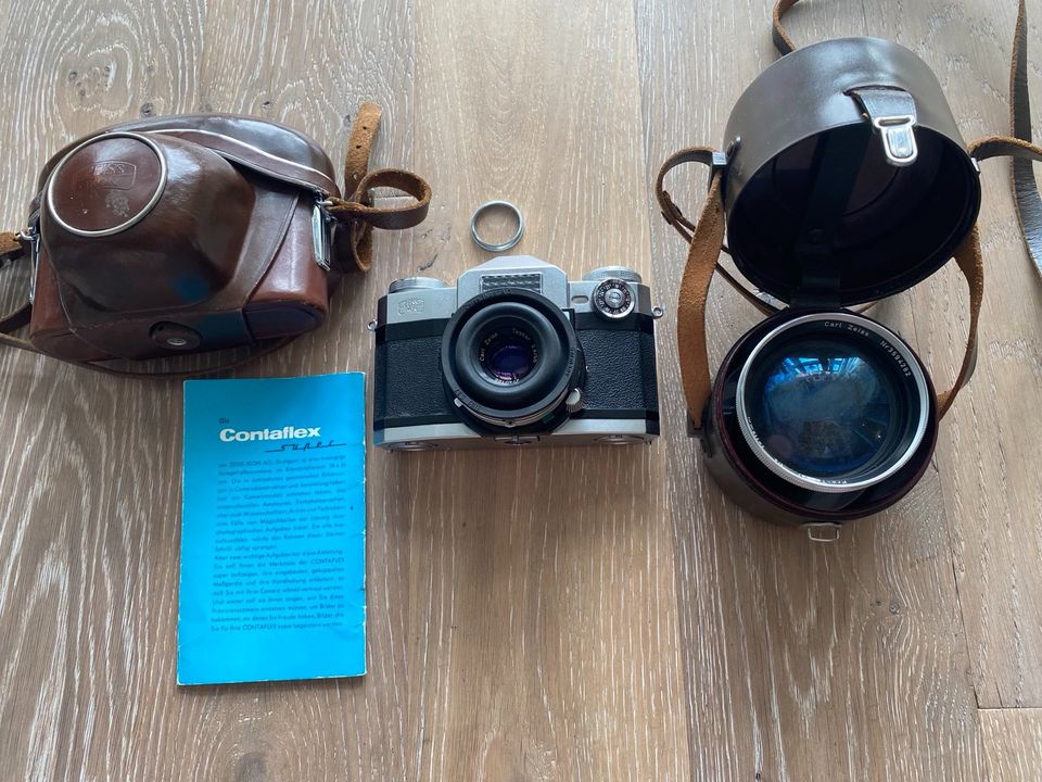 Kamera Zeiss Ikon Antik Fotoapparat contaflex super objektiv in Oestrich-Winkel