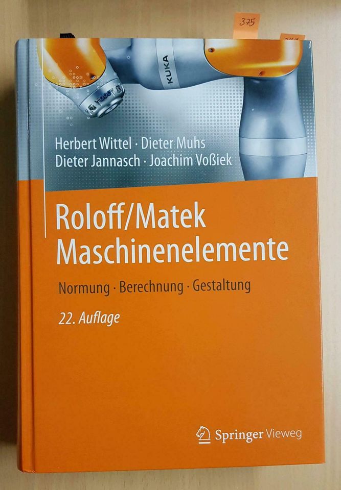 Roloff/Matek Maschinenelemente & Tabellen & Formelsamml. 22. Aufl in Hof (Saale)
