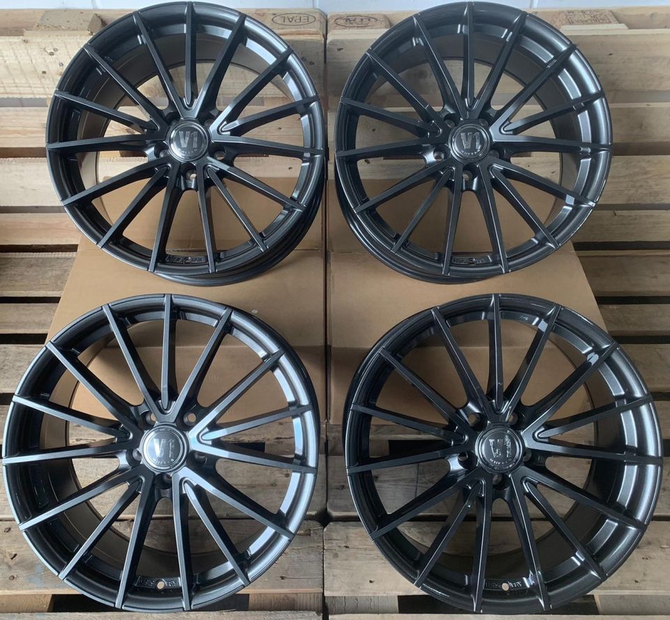 V1 Wheels V2 Felgen 18 Zoll Grau für Aiways U5 Audi A4 8D B5 8E 8H B6 B7 QB6 B8 8K B9 F4 A5 B8 8K A6 4B 4F 4G Avant F2 C8 A7 4G A8 4E 4H F8 Q2 GA Q3 Q5 8R FY TT 8J 8S MG EHS MG4 ZS EV MG5 ET35 5/112 in Rodgau