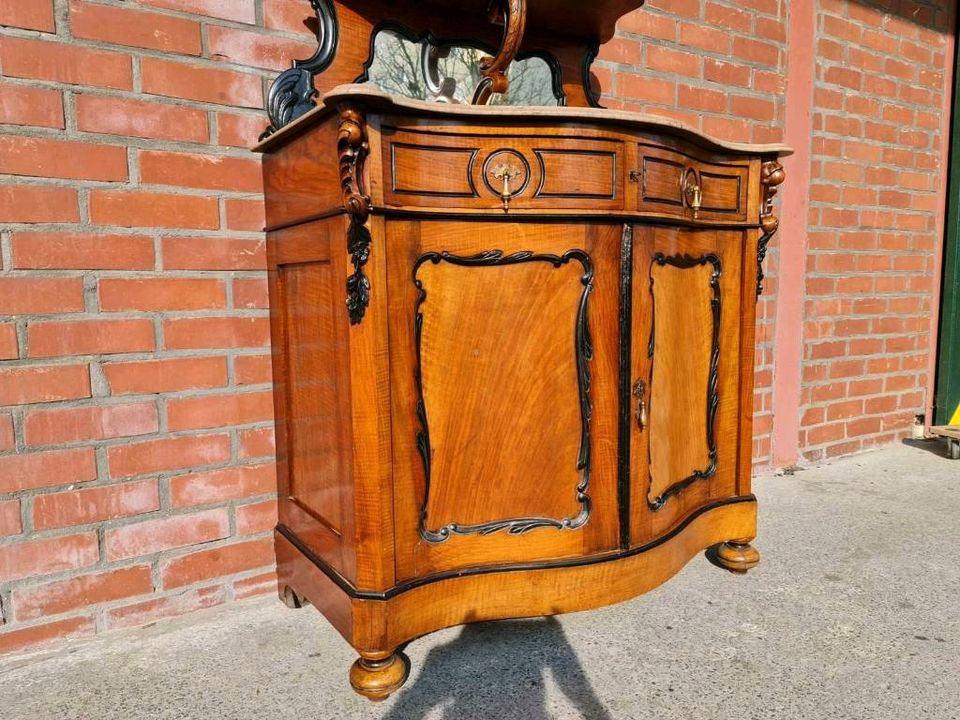 Antik Louis philippe Kommode Nussbaum Sideboard Anrichte Alt in Groß-Gerau