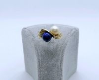 Vintage Damenring, Lapislazuli & Perle, 585er Goldring Berlin - Neukölln Vorschau