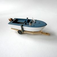 Wiking 1:87 Bootsanhänger Motorboot Trailer graublau Nordrhein-Westfalen - Pulheim Vorschau