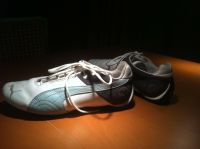 Turnschuhe PUMA aus USA EUR 36 weiss/türkis/grau LEDER Niedersachsen - Harmstorf Vorschau