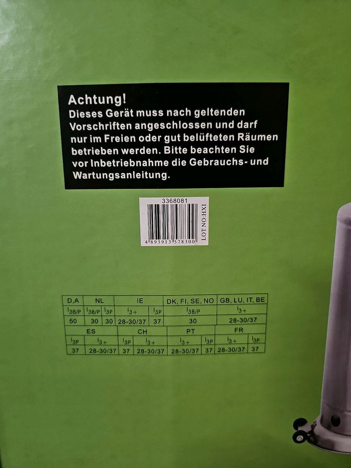 Gas Terrassenstrahler / Heizpilz Edelstahl neuwertig in Essen