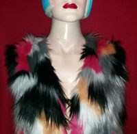 Bunte Fellweste von Cherry Koko Gr.M/L Fake Fur Kunstfell Zottel Stuttgart - Wangen Vorschau