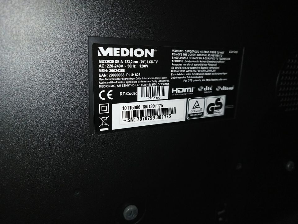 Medion 49 Zoll LCD-TV in Leipzig