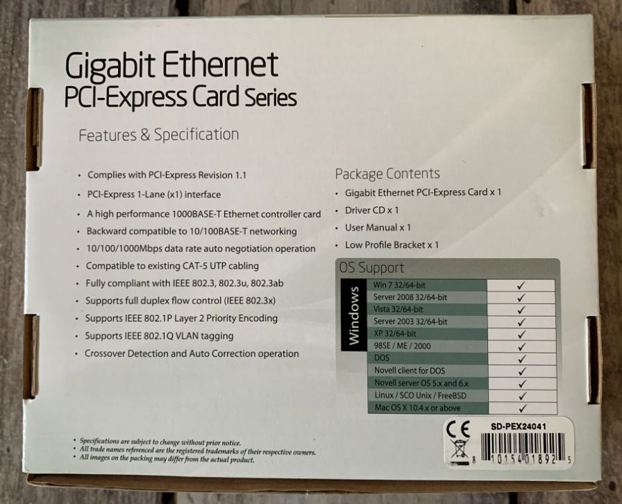 Gigabit Ethernet PCIe Addon-Card in Neustadt in Holstein