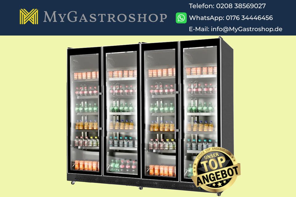 Getränkekühlschrank Glastür 4-Türig für Kiosk ✅ Supermarkt NEU in Oberhausen