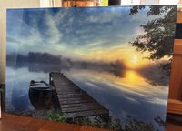 Wandbild Bootssteg Acrylglas 100x75 Niedersachsen - Ganderkesee Vorschau