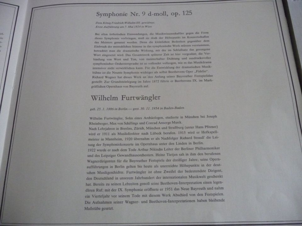 Ludwig van BEETHOVEN, 9 Sinfonien - HISTORISCHE AUFNAHME - LPs in Sindelfingen