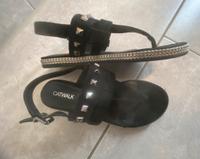 Sandalen Schuhe Zehentrenner 37 Catwalk schwarz Nieten Kr. Dachau - Röhrmoos Vorschau
