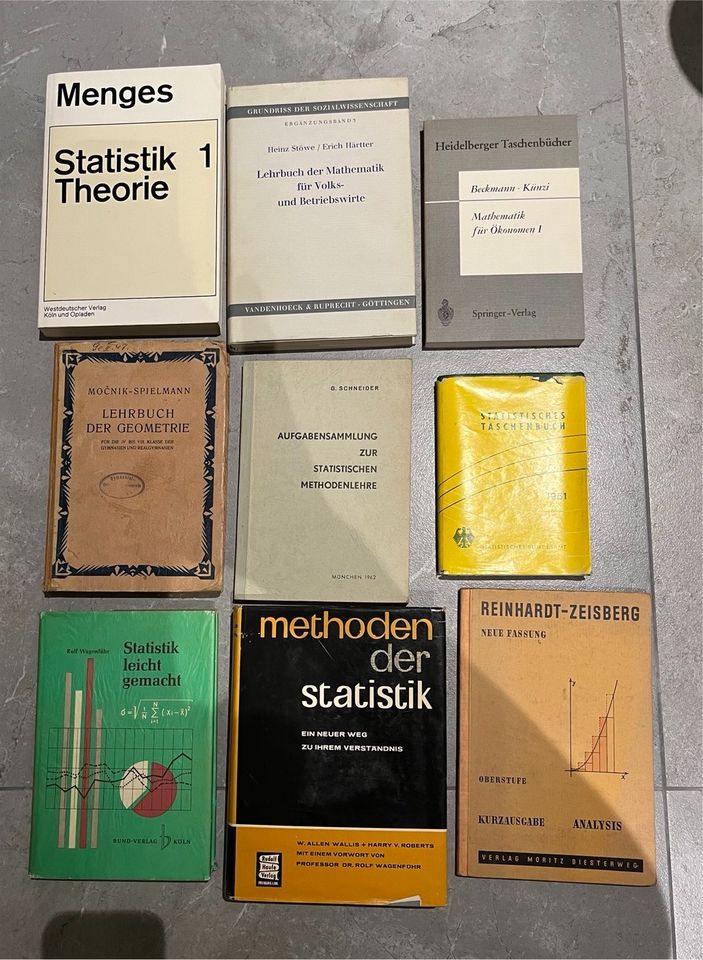 9 Bücher Statistik Analysis Geometrie Mathematik 1922 alt in Kelkheim