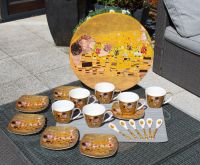 Gustav Klimt Tee- Kaffeeservice 18teilig Porzellan Motiv Der Kuss Bayern - Bad Tölz Vorschau