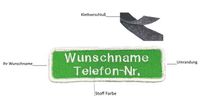 Namensschild Gestickt,Stoff / Klett Patch , zweireihig (4x10cm) Thüringen - Tonna Vorschau