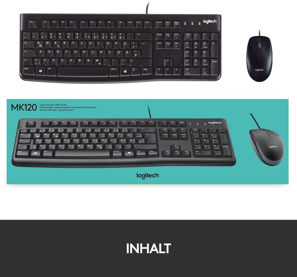 Logitech MK120 Kabelgebundenes Tastatur-Maus-Set / 20€* in Hamburg