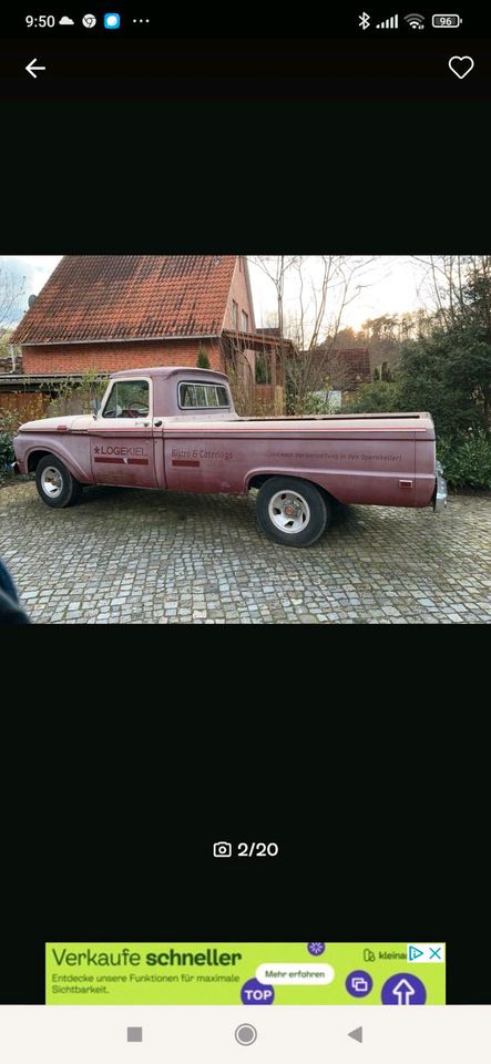 Ford F100,  Ford, F100, Oldtimer,H Zulassung ,Chevrolet,he in Essen