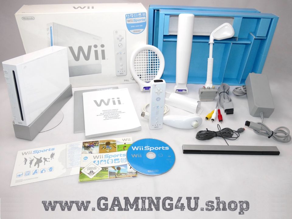 Nintendo Wii Konsole weiß Sports OVP + ORIGINAL Remote Controller in Aulendorf