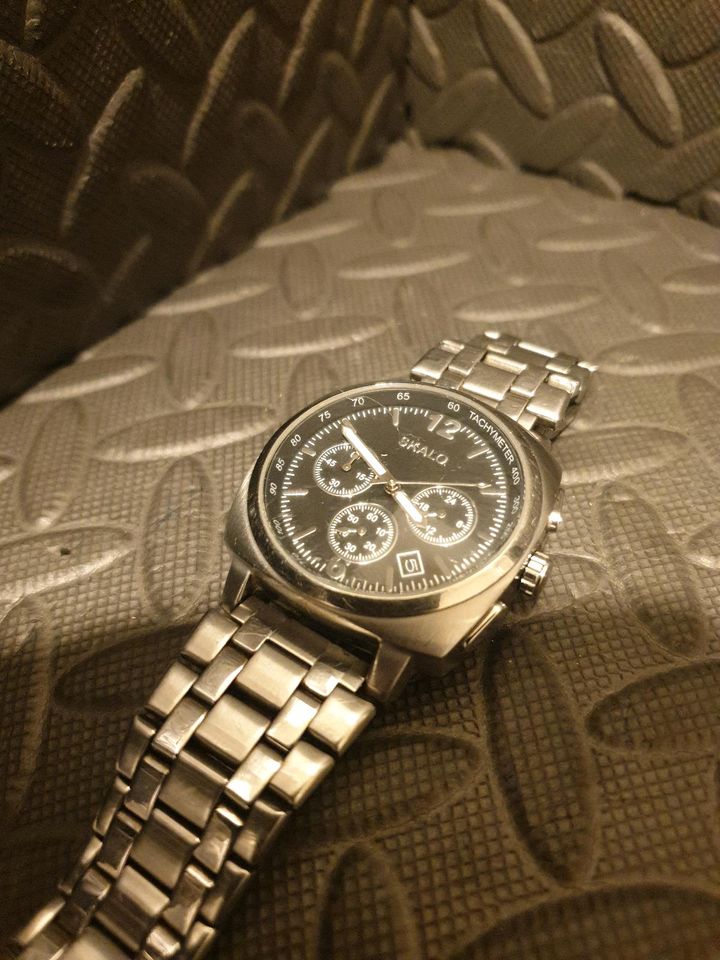 Skalo Armbanduhr mit Chronograph Datum Herren Faltschliesse in Herten